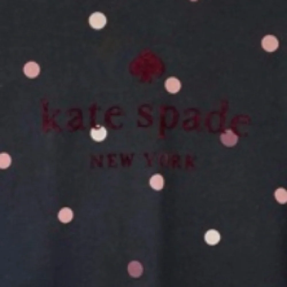 EUC Kate Spade Brooke Street Bakery Dot Black Pink Polka Dot Sweatshirt Small - Picture 15 of 15